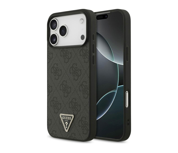 GUESS Leather 4G Triangle Strass MagSafe do iPhone 17 Pro Max - 1365562 - zdjęcie